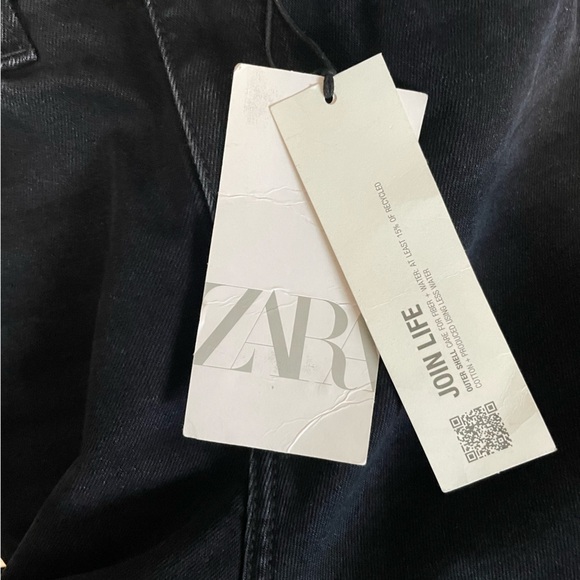 NWT Zara Vintage Skinny High Rise Ankle Jeans in Black. Size 10 - Picture 8 of 11